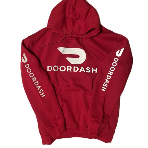 Reflective DoorDash Delivery Driver Hoodie Red Door Dash - Picture 9 of 15